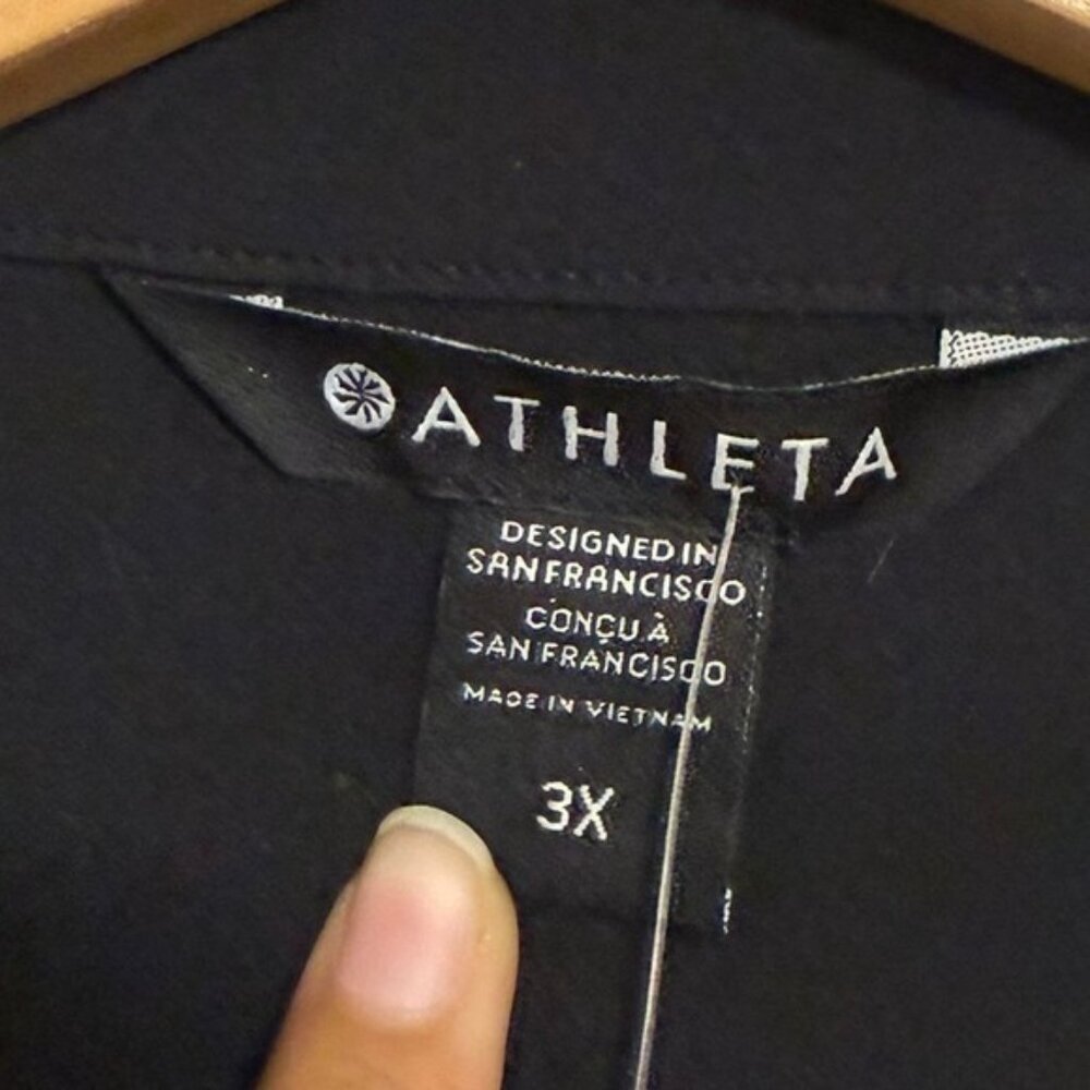 Athleta Women’s Oversized Button-Up Shirt Black Size 3X - Picture 8 of 8